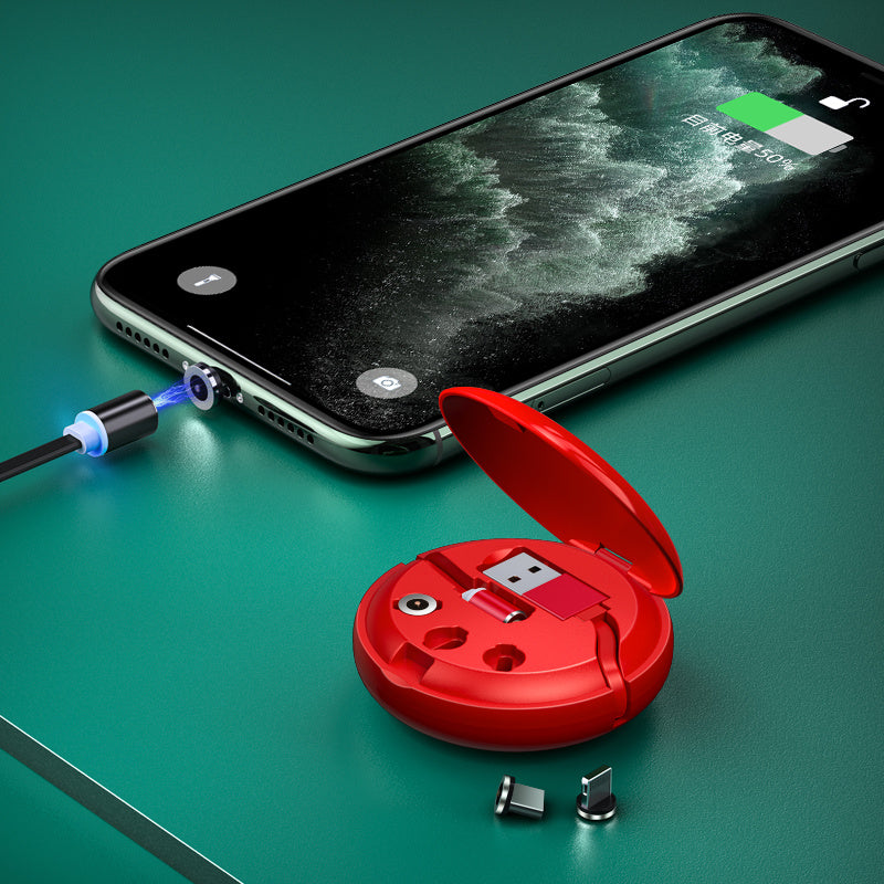 Magnetic Retractable Data Cable Three In One Mobile Phone Charging
